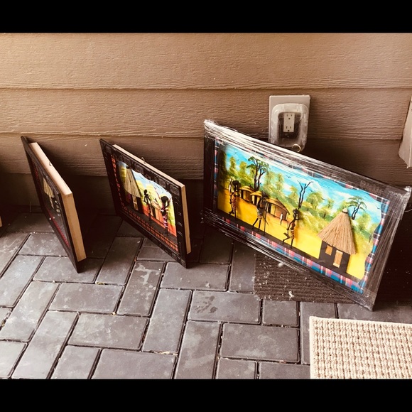 Glass Framed 3D Handmade African Wall Decor - Picture 4 of 4